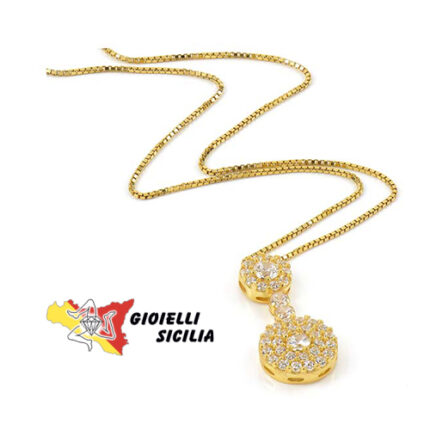 Moon - Collana argento Swarovski PVD oro giallo
