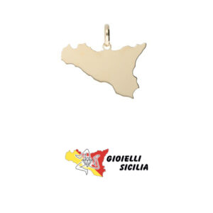 Oro Italiano - Ciondolo Sicilia in Oro 18 Kt 750