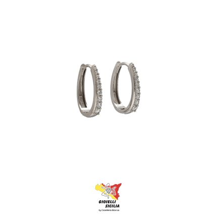 Orecchini/Cerchio in Oro Bianco 18 Kt. 750°/oo ZOR106C